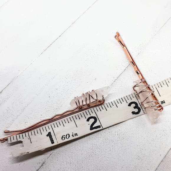 "Quartz Castle" 2 Piece Bobby pins set - Picture 2 of 5